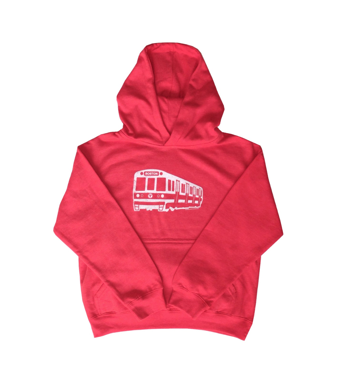 Youth Boston MBTA Red Line subway train Hoodie - Heather Red